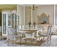 Table à manger + 4 chaises chaise salle à manger ensemble baroque rococo tables table E67 Nouveau