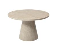 Table à manger 4 personnes en MDF - Effet travertin beige - LARIOZA de