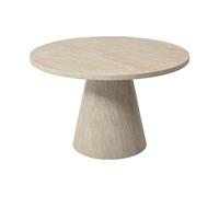 Table à manger 4 personnes en MDF - Effet travertin beige - LARIOZA de