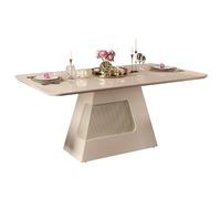 Table à Manger 6 Personnes Rectangle Blanc Ecru 180 x 80 x 90 cm