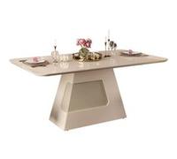 Table à Manger 6 Personnes Rectangle Blanc Ecru 180 x 80 x 90 cm - L 180 x l 90 x H 80 cm - Beaux Meubles Pas Chers Blanc G