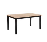 Table de Salle à Manger ou Cuisine 150 x 90 cm en Bois Clair et Noir de Style Traditionnel pour Intérieur Scandinave ou Moderne Beliani