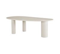 Table à manger 8 personnes en MDF - Beige - OLASKO