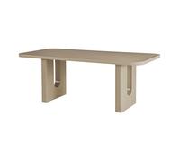 Table à manger 8 personnes en MDF - Taupe - NAKONI