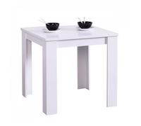 Table à Manger 80x80 cm Blanc 4 Places