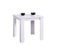 Table à Manger 80x80 cm Blanc 4 Places
