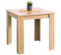 Table à Manger 80x80 cm Chêne 4 Places Beige G