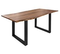 Table à manger acacia natur laqué 220x100x76 cm (BxTxH) FREEFORM