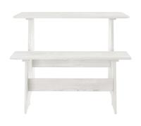 Table à Manger avec Banc Dîner Repas Cuisine Blanc Bois de Pin Solide vidaXL