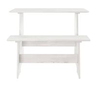 Table à Manger avec Banc Dîner Repas Cuisine Blanc Bois de Pin Solide vidaXL