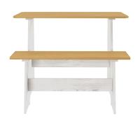 Table à Manger avec Banc Dîner Repas Cuisine Blanc Bois de Pin Solide vidaXL