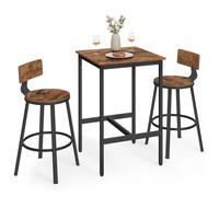 Table à manger avec Chaises - VASAGLE - Style Industriel - Marron Rustique et Noir