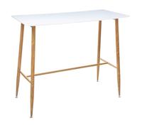 Atmosphera - Table à Manger Bar - Bois et Blanc