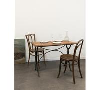 Table à manger bistrot en bois et fonte n°1181