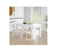 Table à manger Blanc 140x74,5x76 cm Bois d ingénierie