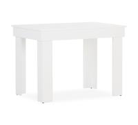 Table à manger bois blanc rectangulaire 90x60 cm table de cuisine Homestyle4u