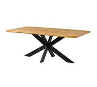 Table à manger - Bois massif de chêne sauvage - 200x100 cm - Pieds en croix- SEATTLE