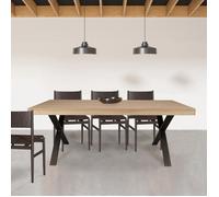WEBER INDUSTRIES Table à Manger CADIX, 8 Personnes, 180 x 90 cm/Décor Chêne Blanchi
