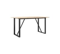 Table à Manger Cadre en O 140x80x75 cm Bois de Pin Massif et Acier 3282676