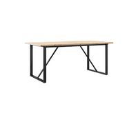 Table à manger cadre en O 180x90x75,5 cm bois pin massif fonte