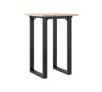 vidaXL Table à manger Cadre en O Bois de pin massif et acier 50x50x75 cm