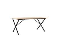 Table à Manger Cadre en X 180x90x75,5 cm Bois de Pin Massif et Acier 3282766