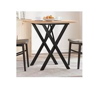 Table a manger fixe sans tiroir 2 personnes carre en Bois massif L 70 cm