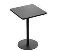 Table à manger carrée avec base stable, table de réunion de bureau de style nordique, tables basses de loisirs, Tables de dîner à assemblage facile pour salle à manger, café(Noir,60x60x73cm)