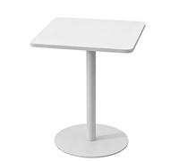 Table à manger carrée avec base stable, table de réunion de bureau de style nordique, tables basses de loisirs, Tables de dîner à assemblage facile pour salle à manger, café(Blanc,48x48x72cm)