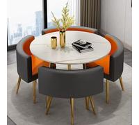 Table à manger carrée pour 4 tables basses modernes, table à manger compacte pour salon et réception, meubles ménagers élégants (couleur : E)