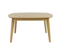 Table à manger carrée scandinave bois clair chêne L140 cm LEENA