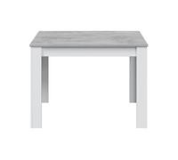 Table a manger - CLoe - Rectangulaire - Blanc Artik / Béton - 109 x 67 x 78 cm