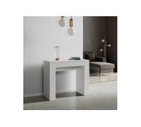 Table à manger console design extensible 90x42-302cm bois blanc Modem