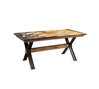 Table À Manger Country Shabby Rectangulaire Ou Carrée Solide Bureau Taverne Salle De Réunion Fumeur Multicolore