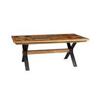 Table À Manger Country Shabby Rectangulaire Ou Carrée Solide Bureau Taverne Salle De Réunion Fumeur Multicolore