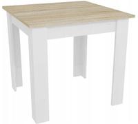Table à manger Cuisine Salon Bureau Np 80X80 Sonoma Chêne + Blanc