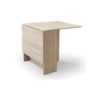 Table à manger d'appoint, table de salon extensible coloris chêne cambrian - longueur 31 / 87 / 142 x profondeur 77 cm - PEGANE - Chêne