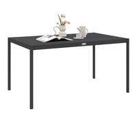 Table À Manger De Jardin 6 Places Plateau Lattes Aspect Bois Alu Gris Gris