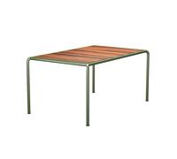 Table à manger de jardin frêne Avanti 153x98cm powder-coated steel frame