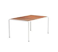 Table à manger de jardin frêne Avanti 153x98cm powder-coated steel frame