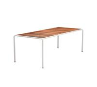 Table à manger de jardin frêne Avanti 222x98cm powder-coated steel frame