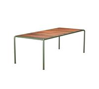 Table à manger de jardin frêne Avanti 222x98cm powder-coated steel frame
