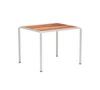 Table à manger de jardin frêne Avanti 98x83cm powder-coated steel frame