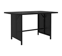 Vidaxl Table À Manger De Jardin Noir 110x70x65 Cm Résine Tressée Noir