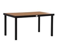 Table à manger de jardin - Outsunny - pour 6 personnes - en aluminium - 140 x 90 x 74 cm - couleur bois