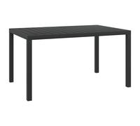 Table de jardin - VIDAXL - Noir - Aluminium - WPC - 150 x 90 x 74 cm