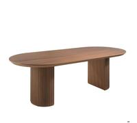 Table à manger demi-pointe ovale noyer 1104 - ANGEL CERDÁ
