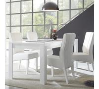 Table à manger design laqué blanc 180cm MADO