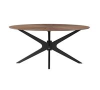 Table à manger design ovale noyer L160 cm DIELLI