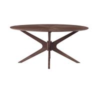 Table à manger design ovale noyer L160 cm DIELLI